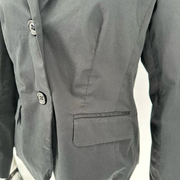 Vintage Y2K Liz Claiborne Black Lined Button Front Blazer Size Petite 12 - Picture 8 of 12